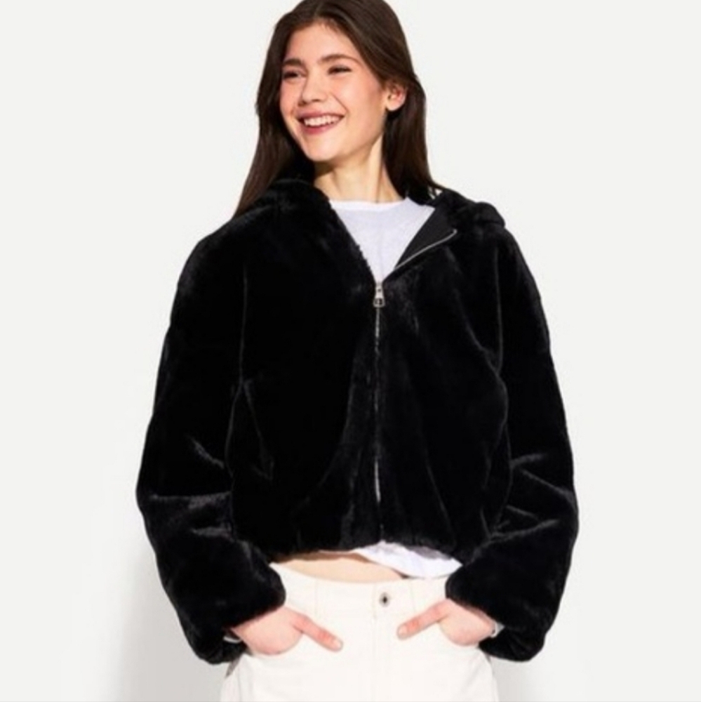 Zara fur coat mink jacket NWOT